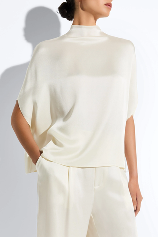 Satin Cape Tee | Cream