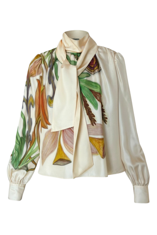 Ornament Tie Neck Blouse | Inner Nature