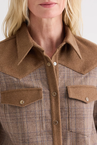 Lone Rider Combo Shirt | Brown Multi/Kelp