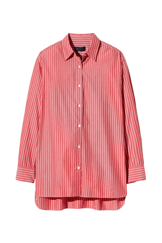Yorke Striped Cotton Shirt | Red And White Stripe