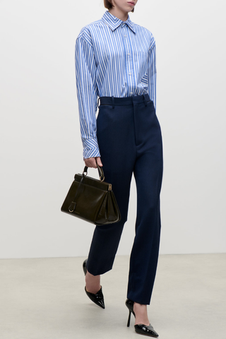 Pocket Detail Shirt | Blue/White