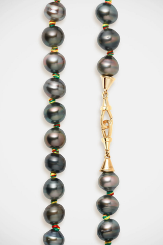 Mauli Tahiti Pearl Necklace | Black 37cm