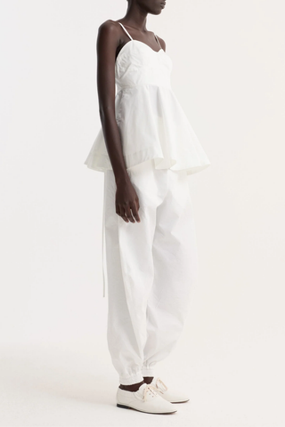 Bustier Peplum Top | Optic White