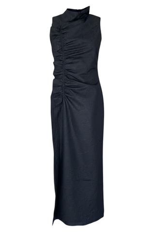 Demetria SL Taffeta Dress | Obsidian