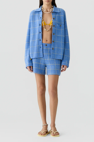 Dylan Plaid Shirt | Delft Blue / Butter