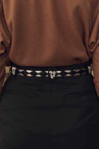 The Western Hardware Belt | Black With Silver
