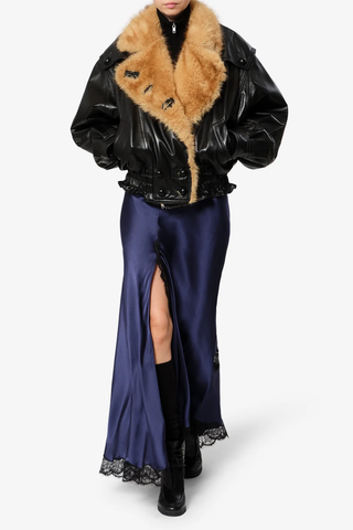 Alexandra Silk Skirt | Midnight