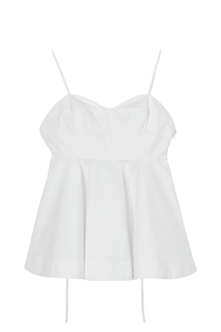 Bustier Peplum Top | Optic White