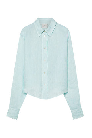 Linen Gauze Shirt with Embroidery | Plume