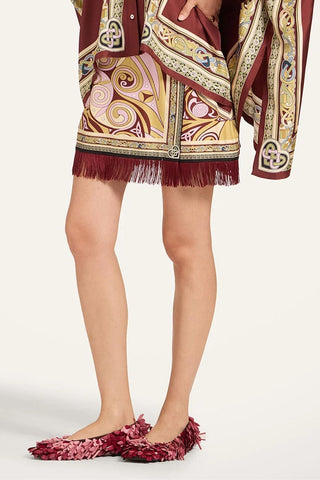 Mini Foulard Skirt With Fringe | Kells Placeé