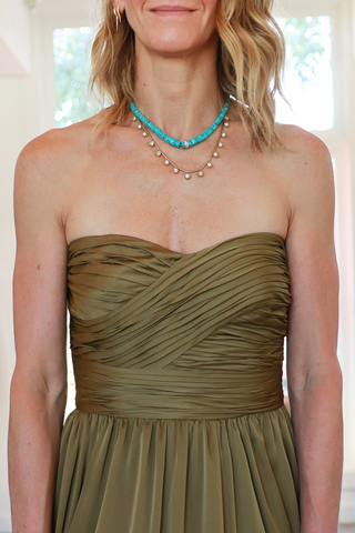 Anastasia Silk Wrapped Strapless Gown | Willow