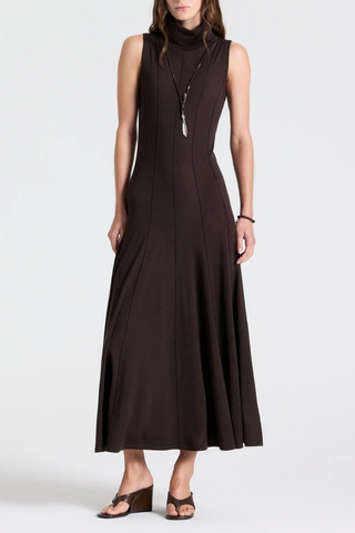 Funnel Neck Sleeveless Dress | After Dark