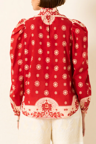 Annabel Lava Bandana Shirt | Red