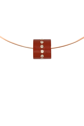 Short Bead with Diamonds | Red Jasper