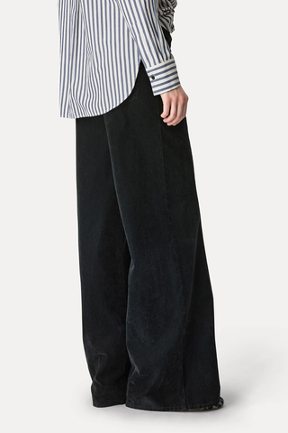 Flocked Cotton 5 Pocket Pants | Notte