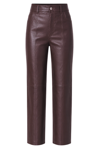 Benny Leather Pant | Burgundy