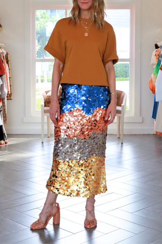 Matilde Sequin Knit Skirt | Moontide