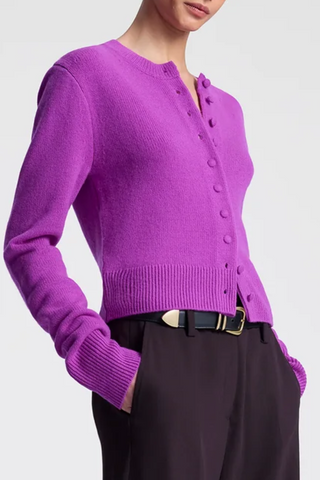 Skyler Cashmere Cardigan | Fuchsia