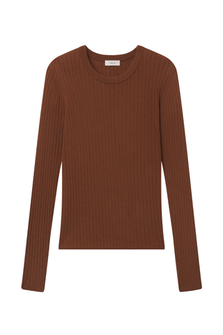 Kyle Ribbed Merino Top | Butterscotch