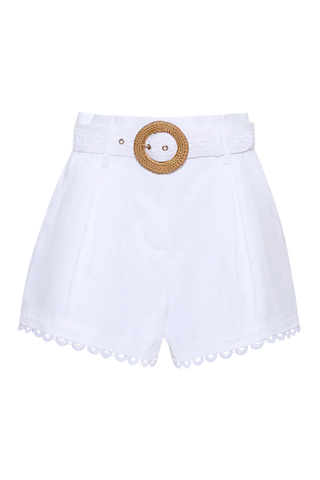 Pierce Short | Lace Inserts White