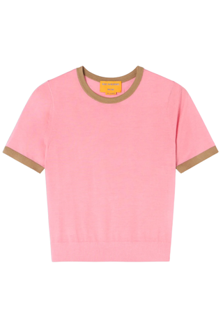 Airy Ringer Tee | Sprinkle / Camel