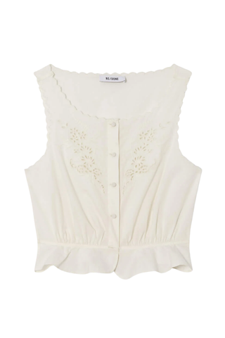 Jerry Tank Blouse | Vintage White