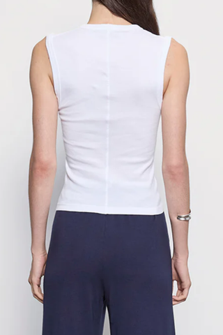 Supima Cotton Sleeveless V | White