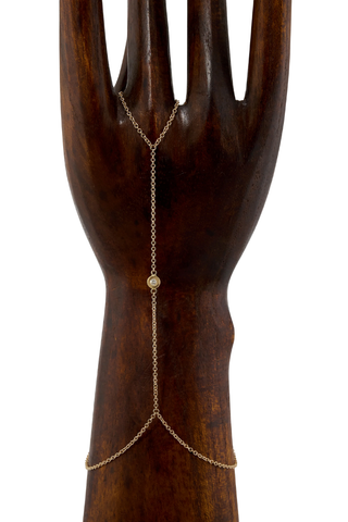 Diamond Bezel Finger Bracelet