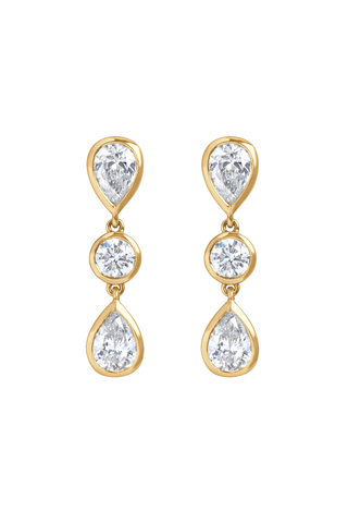 Deluxe Diamond Raindrop Earrings