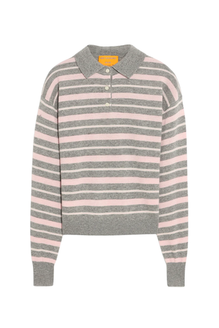 Collegiate Stripe Polo | Heather Grey Combo