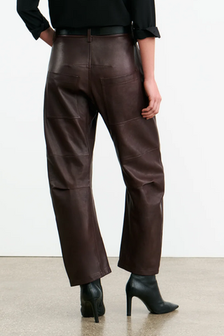 Shon Leather Pant | Dark Brown