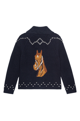 The Horse Lodge Cardigan | Navy