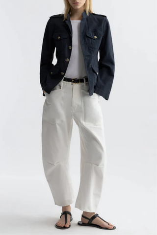 Shon Herringbone Pant | Vintage Cream