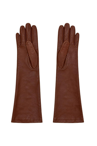 Laetitia Embellished Leather Gloves | Wenge