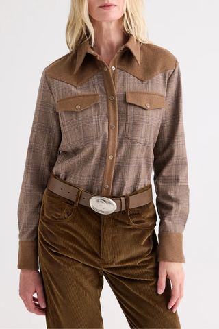 Lone Rider Combo Shirt | Brown Multi/Kelp