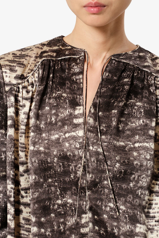 Laraya Silk Top | Beige