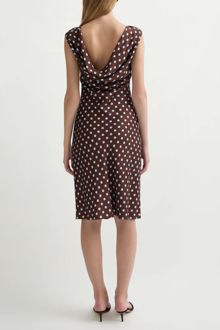 Leo Dress | Chocolate Polka Dot