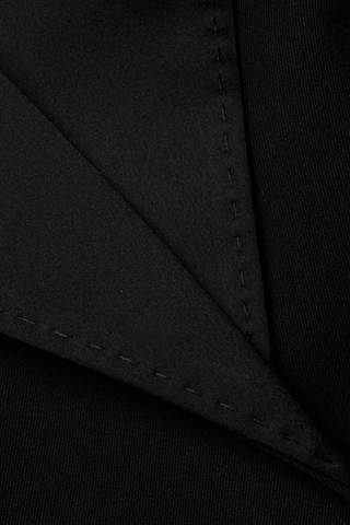 Daxton Satin Lapel Cropped Blazer | Black