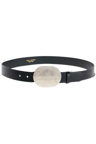 Wayne Belt | Black W/ Hammered Antique Silver Buckle
