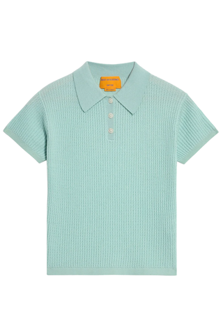 Shrunken Polo In Cashmere | Seaglass
