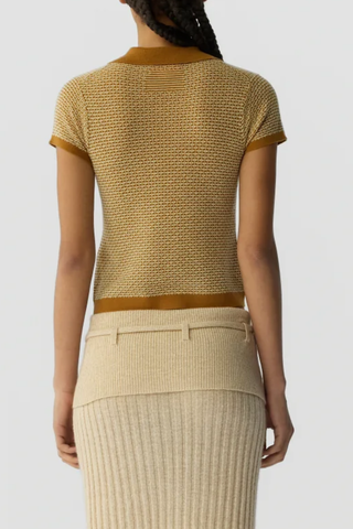 Pique Shrunken Polo | Suede Combo