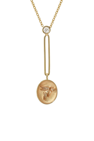 Fantasy Signet Pendant Necklace | Flying Pig