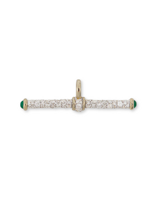 Modern Finish Diamond Pavé T-Bar Pendant