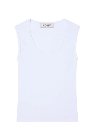 Rib Tank Top | White