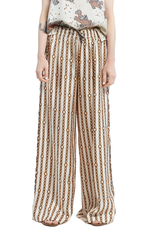 Ring Wide Leg Pants | Mix Chaine Gold