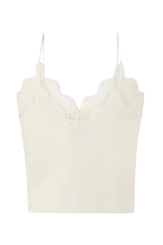 Silk Lace Camisole Top | Cream