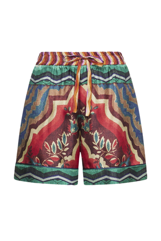 Silk Shorts | Multicolor Swirl