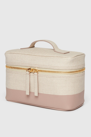 The Train Case | Herringbone & Mauve