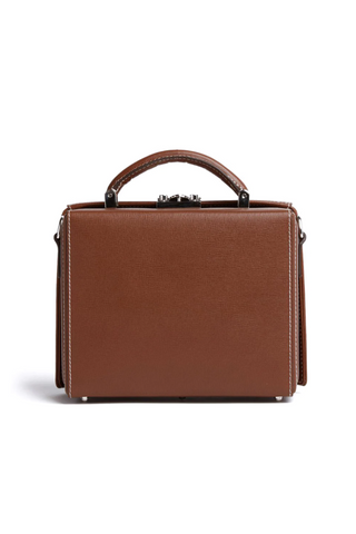 Gerald Box Crossbody | Saffiano Acorn