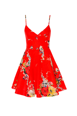 Alight Flare Mini Dress | Red Floral